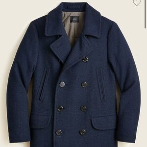 J. Crew Dock Peacoat in Navy Herringbone. Primaloft lined Wool Men’s L